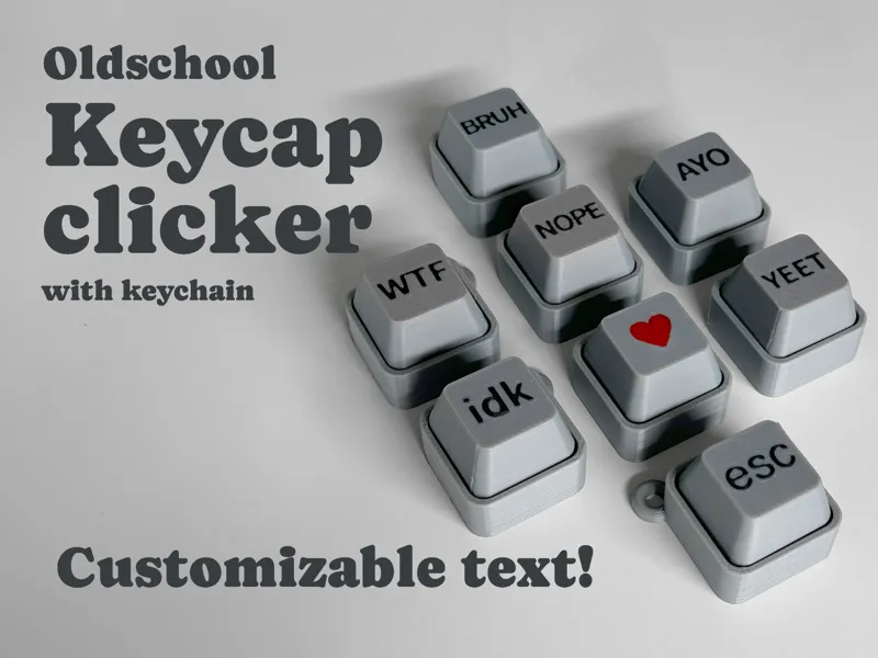 Oldschool Keycap clicker - Customizable text