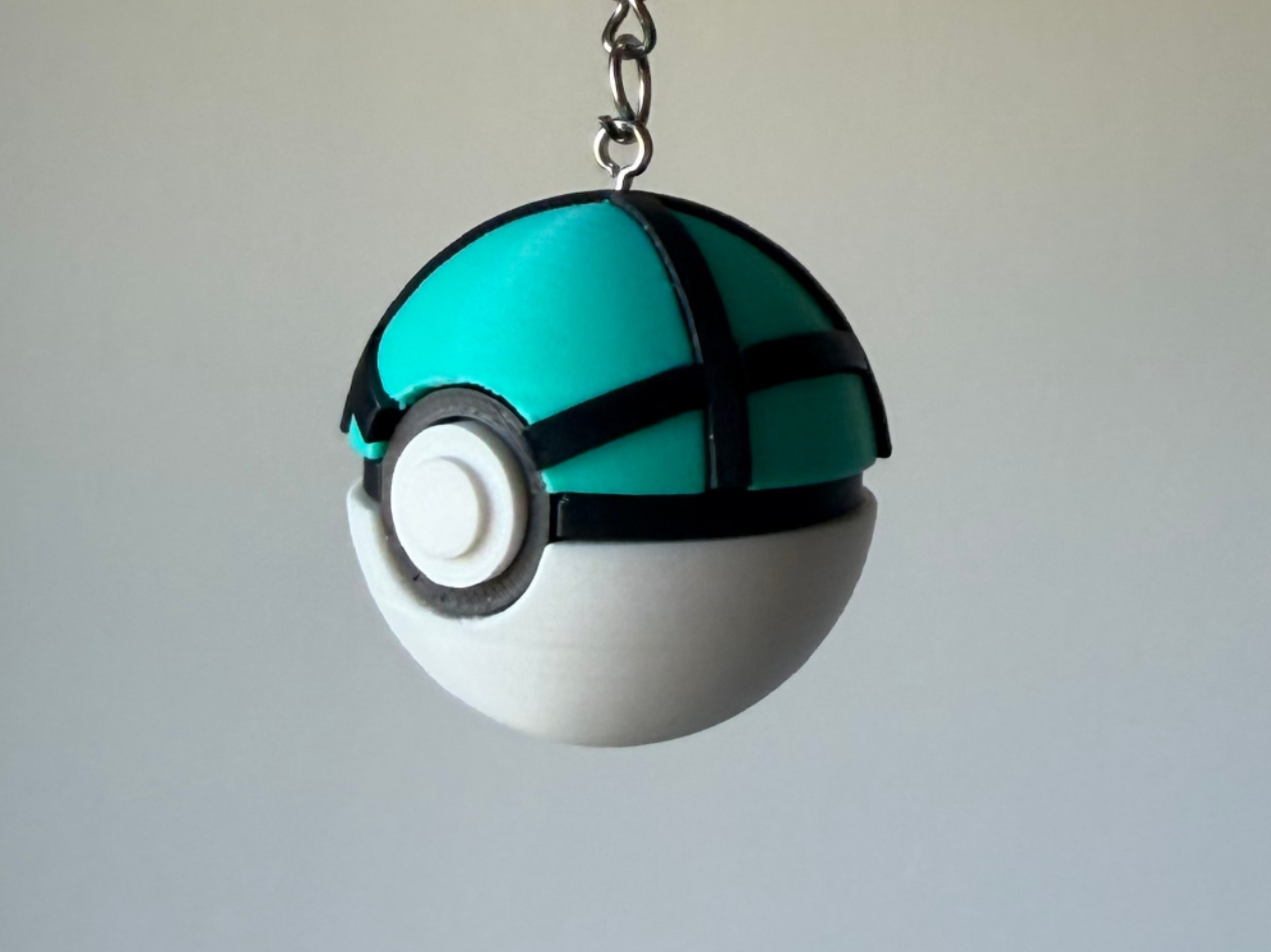 Net Pokeball clicker keychain, No AMS, No Glue
