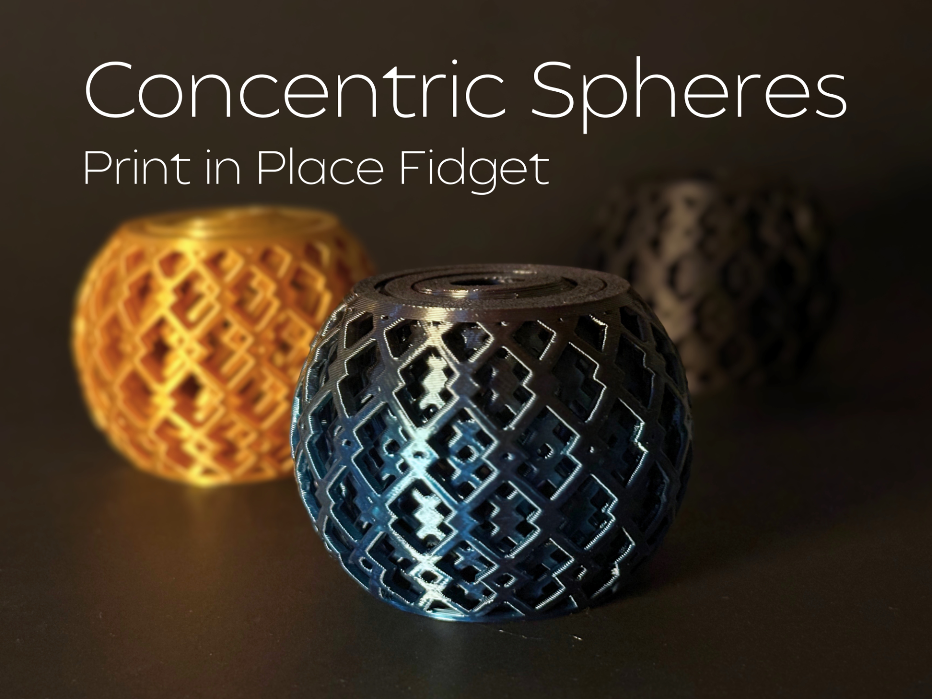 Concentric Spheres Gyro - Print-in-Place Fidget