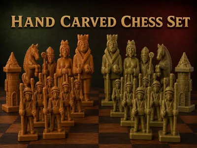 Grandpa's Hand-Carved Chess-Set