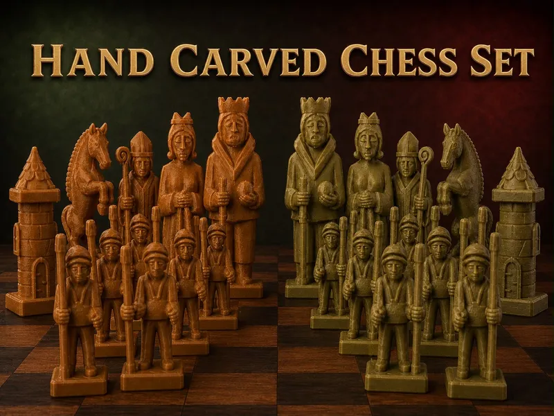 Grandpa's Hand-Carved Chess-Set