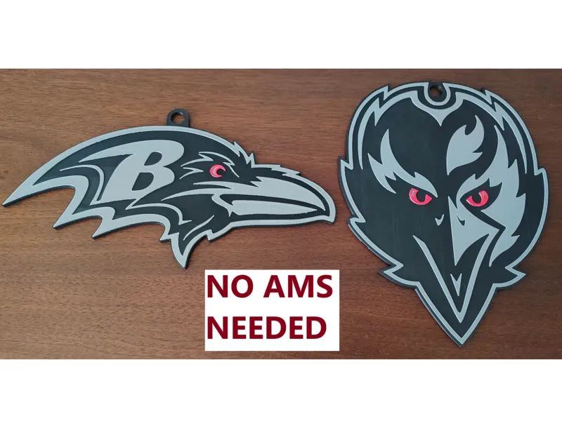 Ravens Blacked Out Logo for Chain or Wall Mount