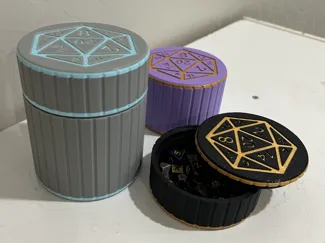 DND Dice and Miniature Storage With Screw On Lid