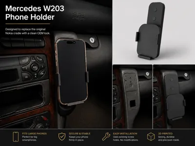 Mercedes W203 OEM Phone Holder Replacement