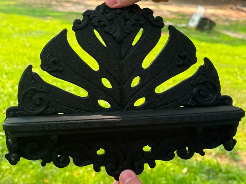 Victorian Style Monstera Leaf Shelf