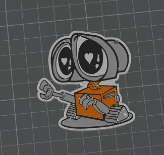 Double sided Wall-E keychain