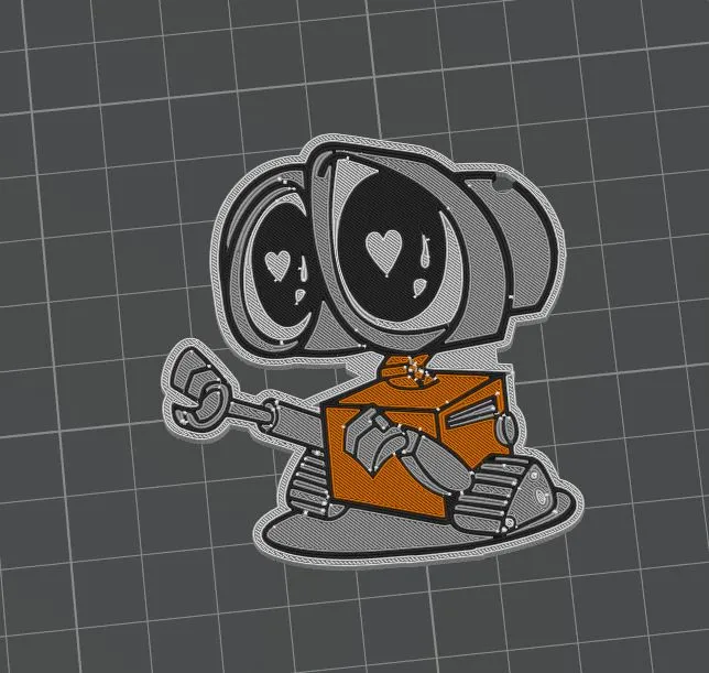 Double sided Wall-E keychain