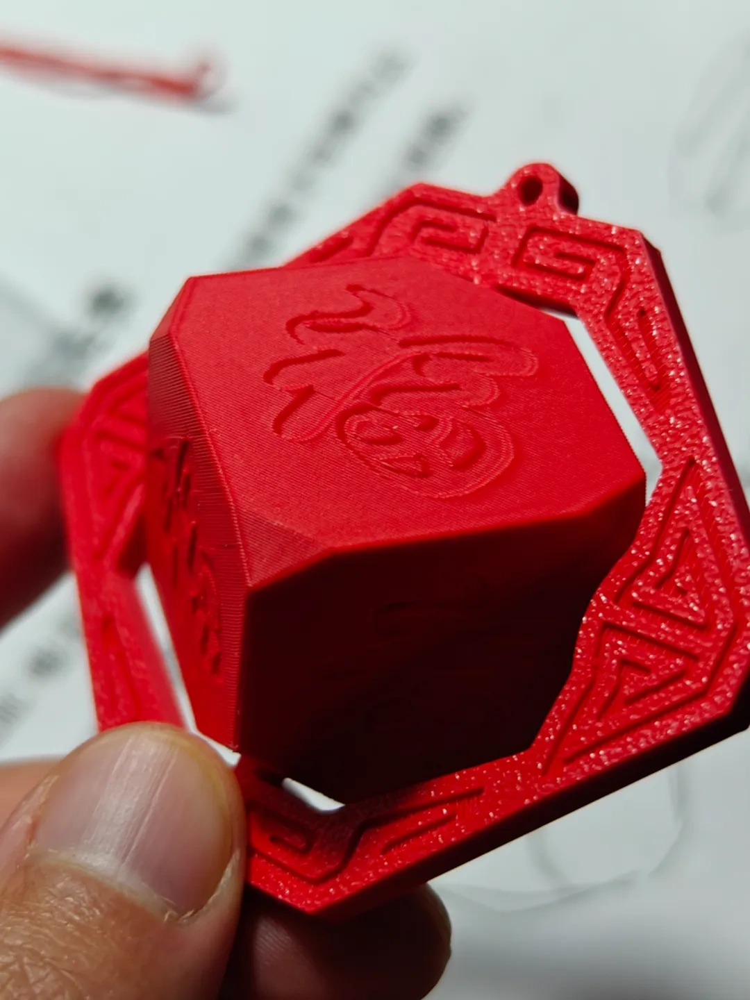Miniatura 2 do modelo 3D 旋转六福灯笼挂件