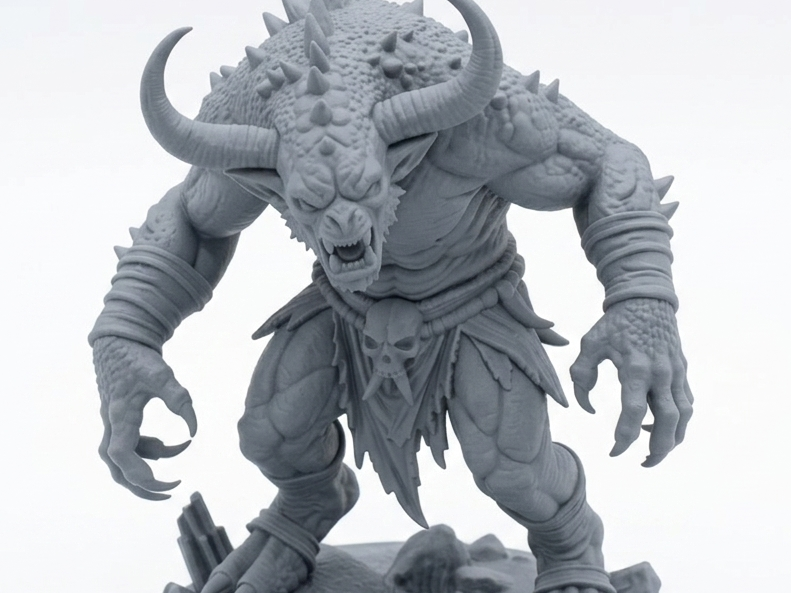 Horned Abyss Stalker – Demon Brute Miniature
