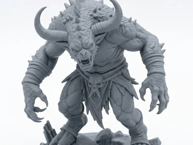 Horned Abyss Stalker – Demon Brute Miniature