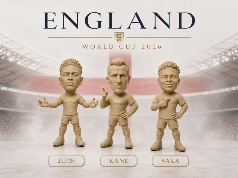 World Cup 2026 England - Saka, Jude & Kane