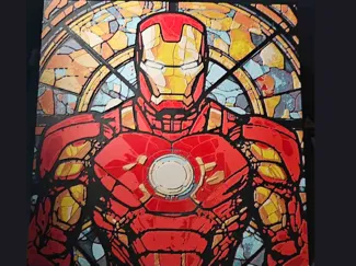 Iron Man Stained Glass HueForge - 10 Color