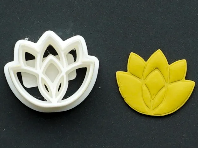 Lotus Flower Clay Cutter For Earrings Necklaces