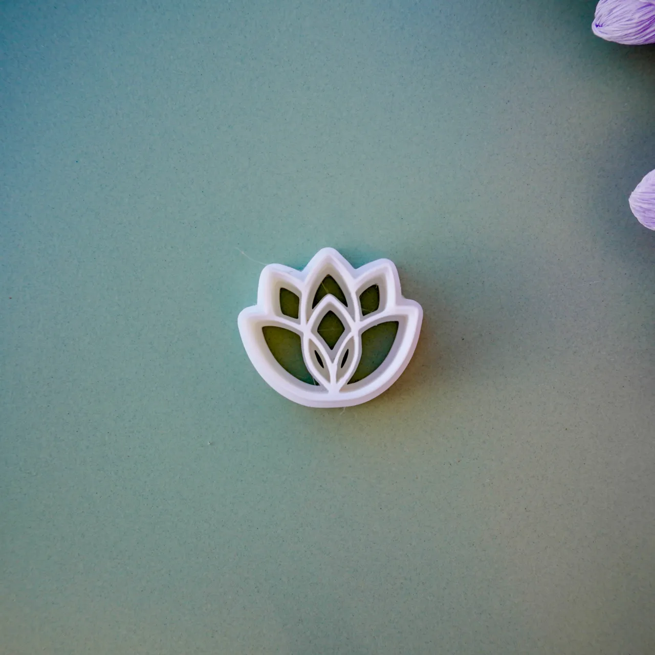 Lotus Flower Clay Cutter For Earrings Necklaces view 2