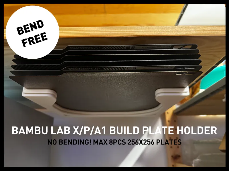 Bend-Free Build Plate Holder, 8pcs 256x256 plates