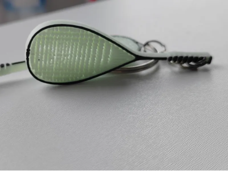 Squash racket keychain
