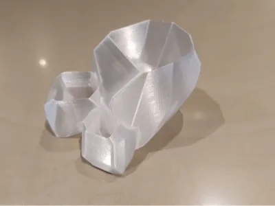 Faceted Pen Holder or planter pot, crystal look