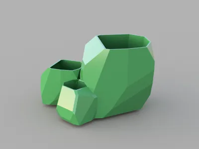 Faceted Pen Holder or planter pot, crystal look