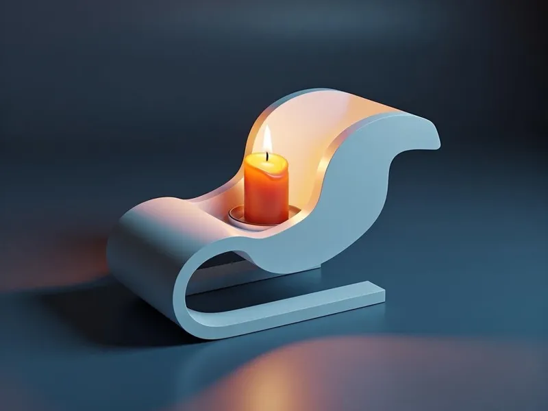 Santa sleigh candle holder