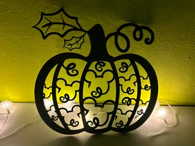Halloween Mouse Pumpkin Wall Decal