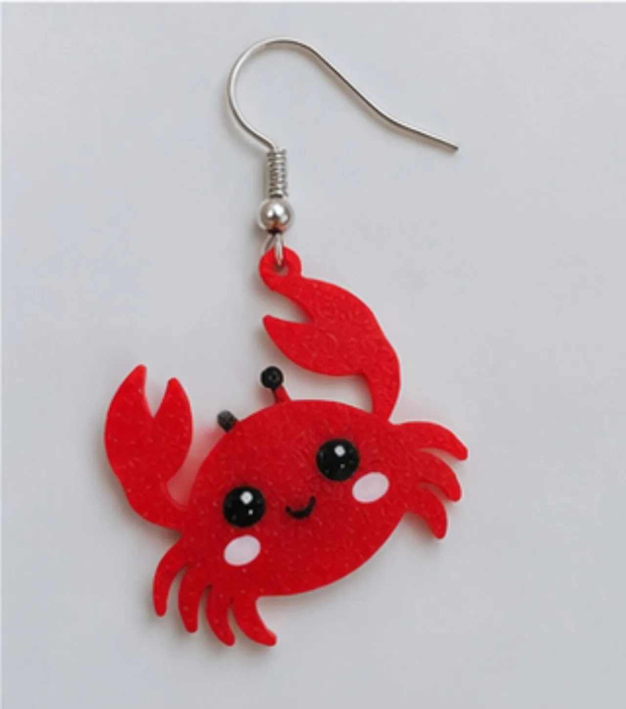 Crab earrings view 2