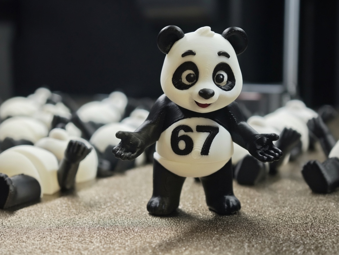 タキシードぱんだ 王の帰還 キーホルダー 3Dプリント パンダ - ミニフレキシキーホルダー - 無料3Dモデル