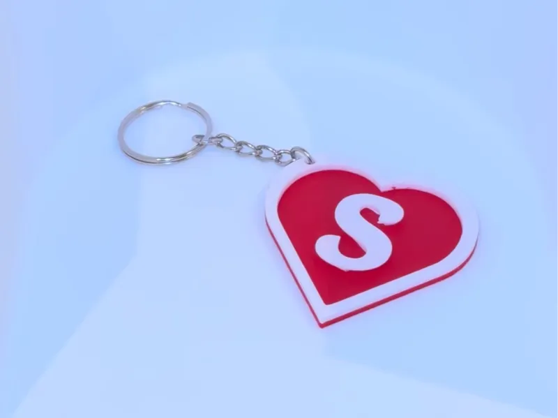 Heart Keychain with letter *All Letters Available*