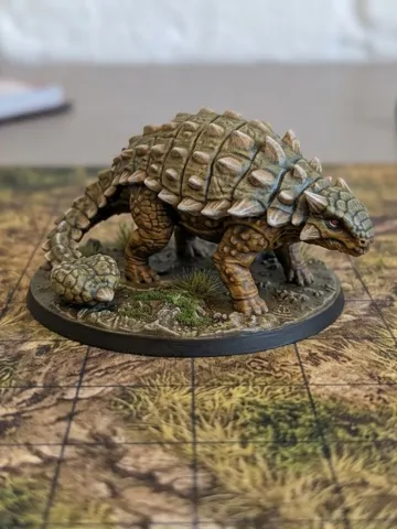 Figura decorativa: DnD Ankylosaurus dinosaur miniature — vista de referencia 2