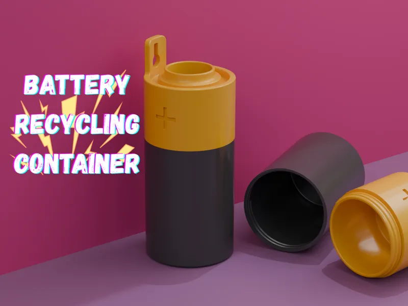 Battery Recycling Container | Wall-Mount Bin