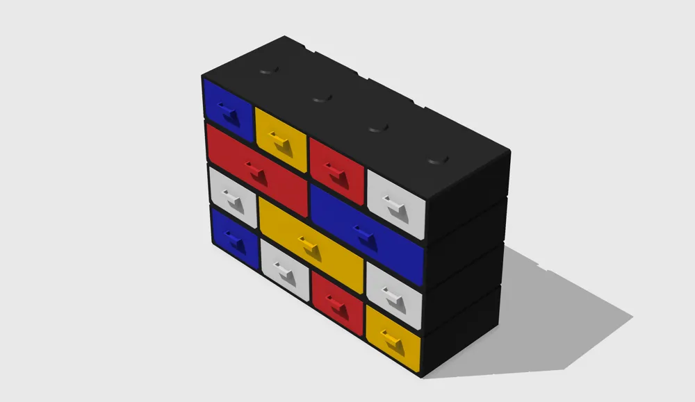 Desktop Organizer - Brick-style Stackable Drawer with Stop by CoStark ...