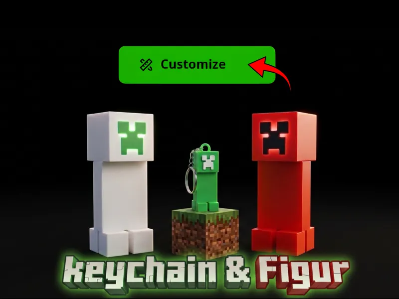 Creeper Keychain / Figur Costomize