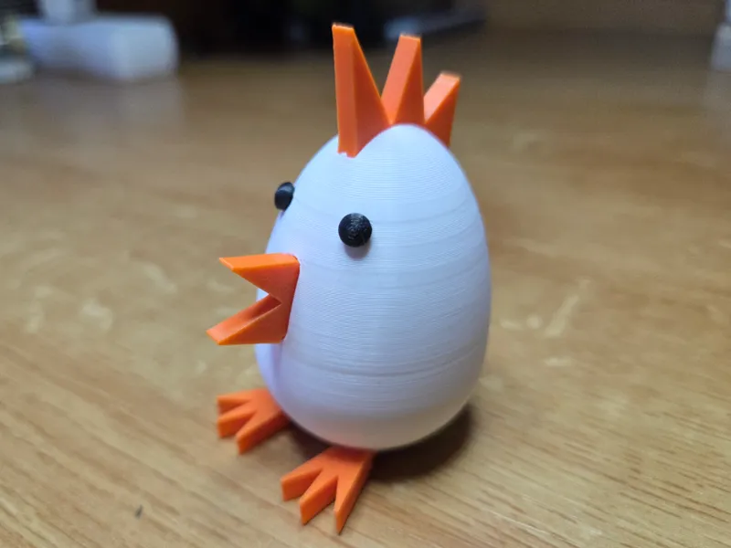 Carrot Style Easter Egg Chick – Multi-Part Print