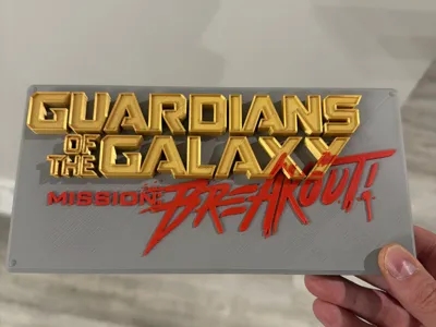 Guardians of the Galaxy Disneyland Ride Sign