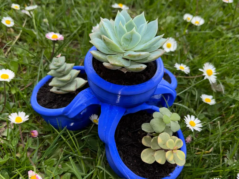 Terracotta pot for 4 plants