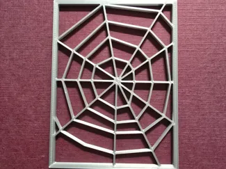 Spiderweb stained glass window for dollhouse