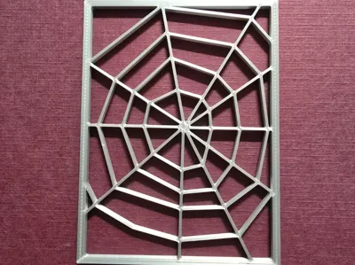 Spiderweb stained glass window for dollhouse