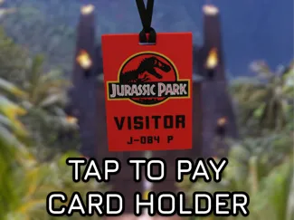 Jurassic Park Visitor Pass Tap to Pay Card Holder