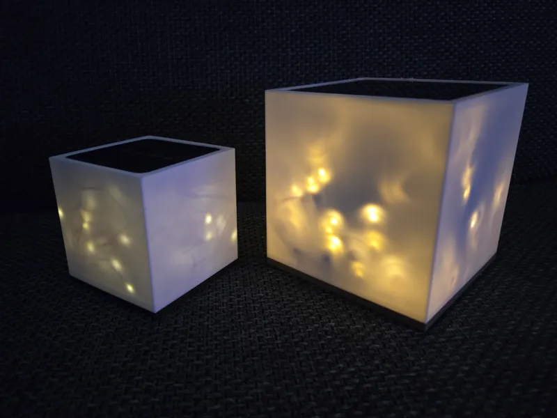 Solar Würfel aus Lichterkette 77x77 oder 111x111mm