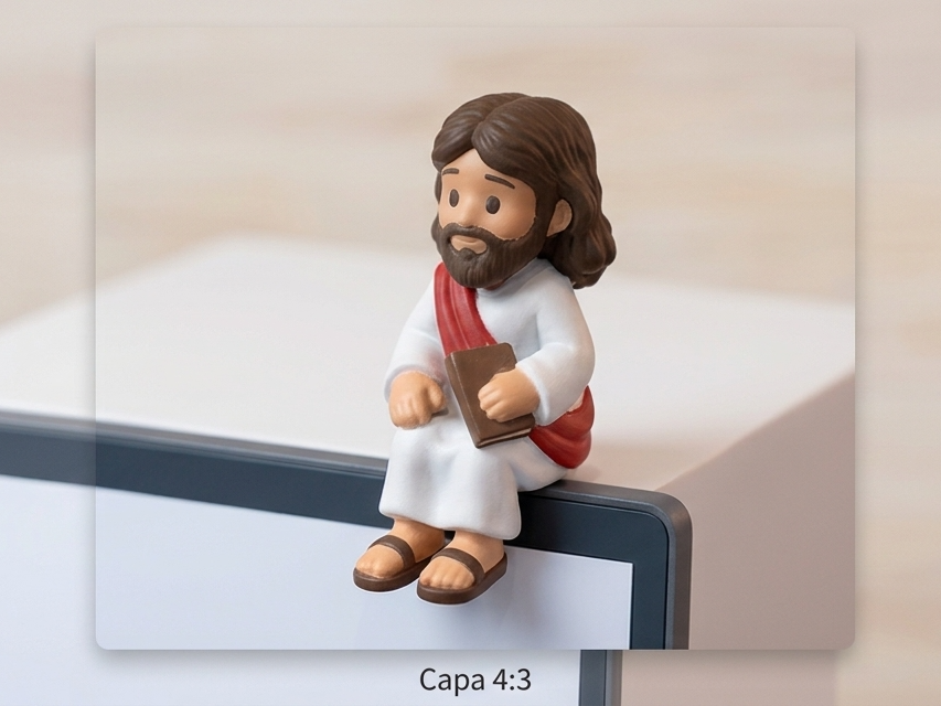Mine Jesus Sentado no monitor - 1