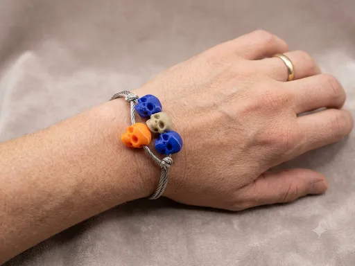 perline scheletro bracciale