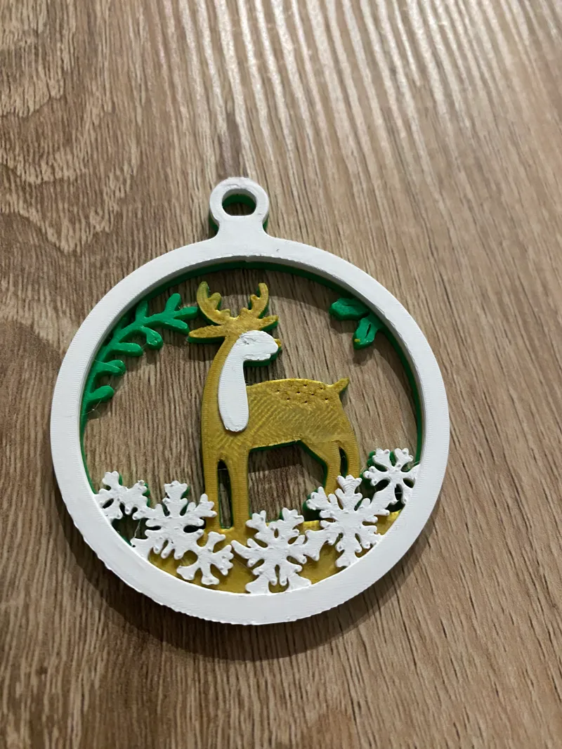 Christmas decoration with deer