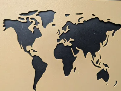 Negative World Map