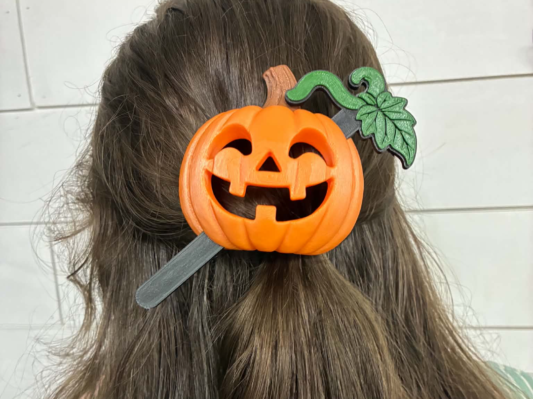 Pumpkin Hair Pin - 3D printed Jewelry, in stock in India