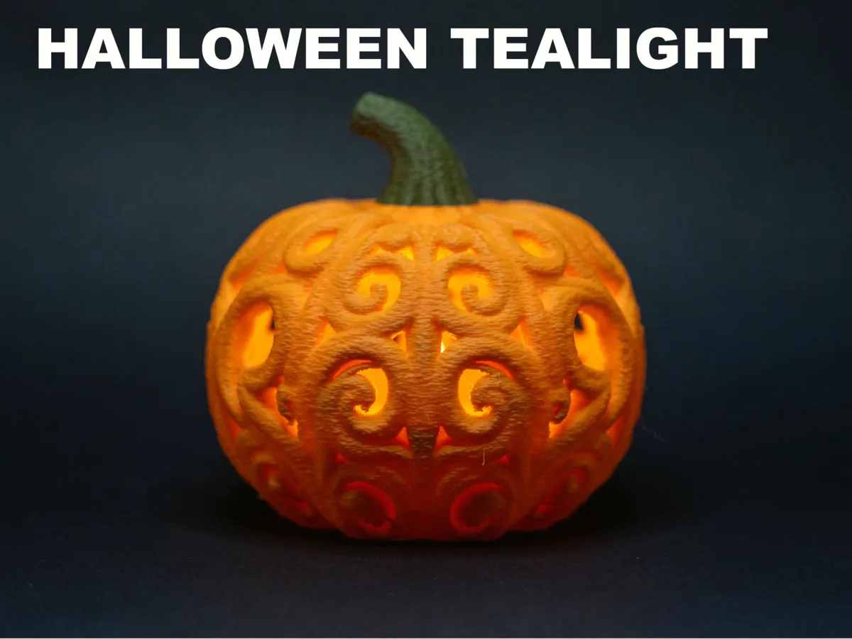 halloween pumpkin lantern tealight - Free 3D Print Model - MakerWorld