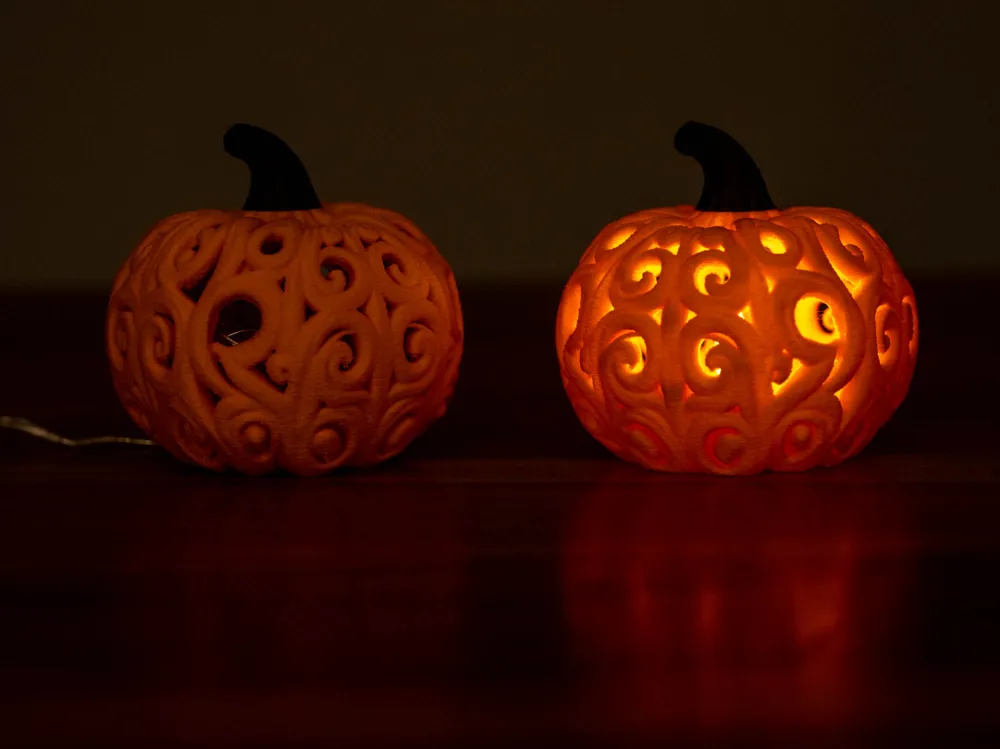 halloween pumpkin lantern tealight - Free 3D Print Model - MakerWorld