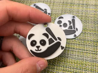 Baseball Panda Keychain