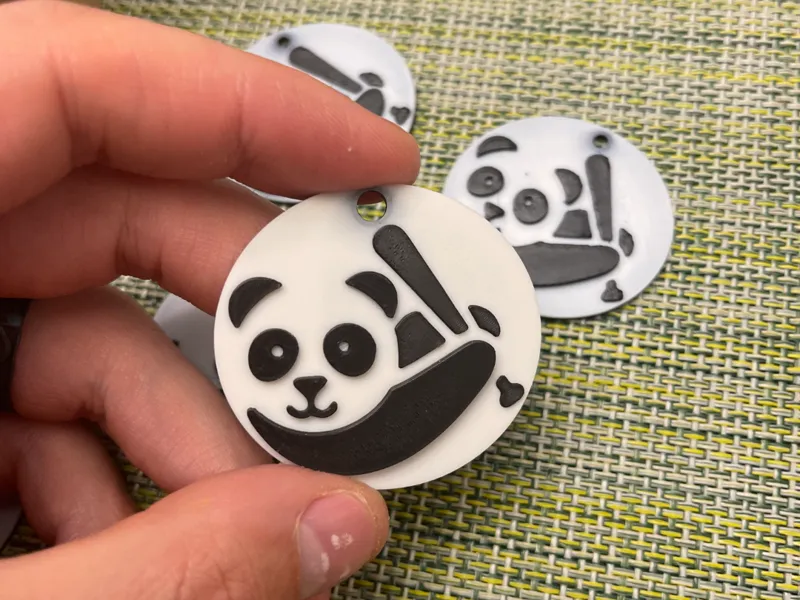 Baseball Panda Keychain