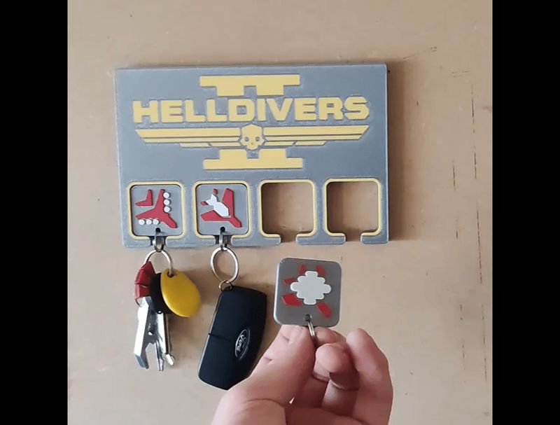 Helldivers Wall Mount & Keychains