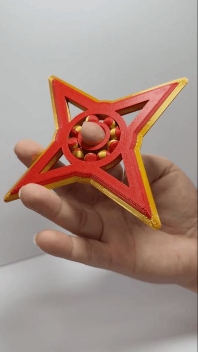 Super Smooth Rotating Fidget Shuriken (rounded, no sharp edges)