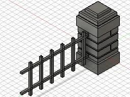 1:12 scale graveyard fence diorama display